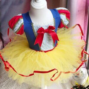 Girls Ballet Tutu Dance Dress Snow White Princess Cosplay Costume 140 CM Size L